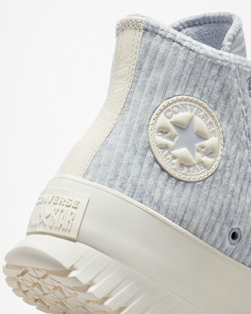 Dámské Boty Vysoké Converse Chuck Taylor All Star Lugged 2.0 Velour Blankyt | CZ HIAJ34